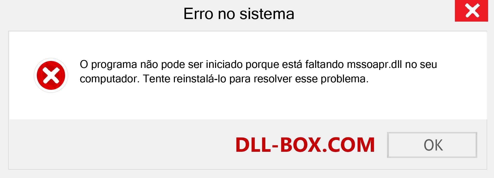 Arquivo mssoapr.dll ausente ?. Download para Windows 7, 8, 10 - Correção de erro ausente mssoapr dll no Windows, fotos, imagens